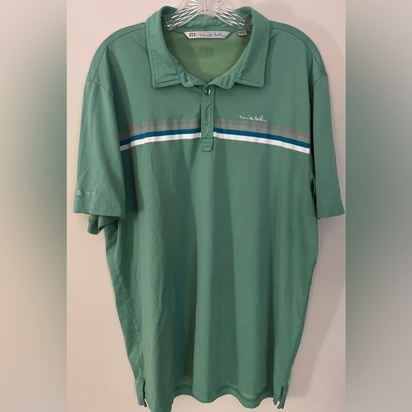 Travis Mathew Other - Travis Mathew Men’s Green Cotton Blend Polo Golf Casual Shirt w/Logo: Size XL